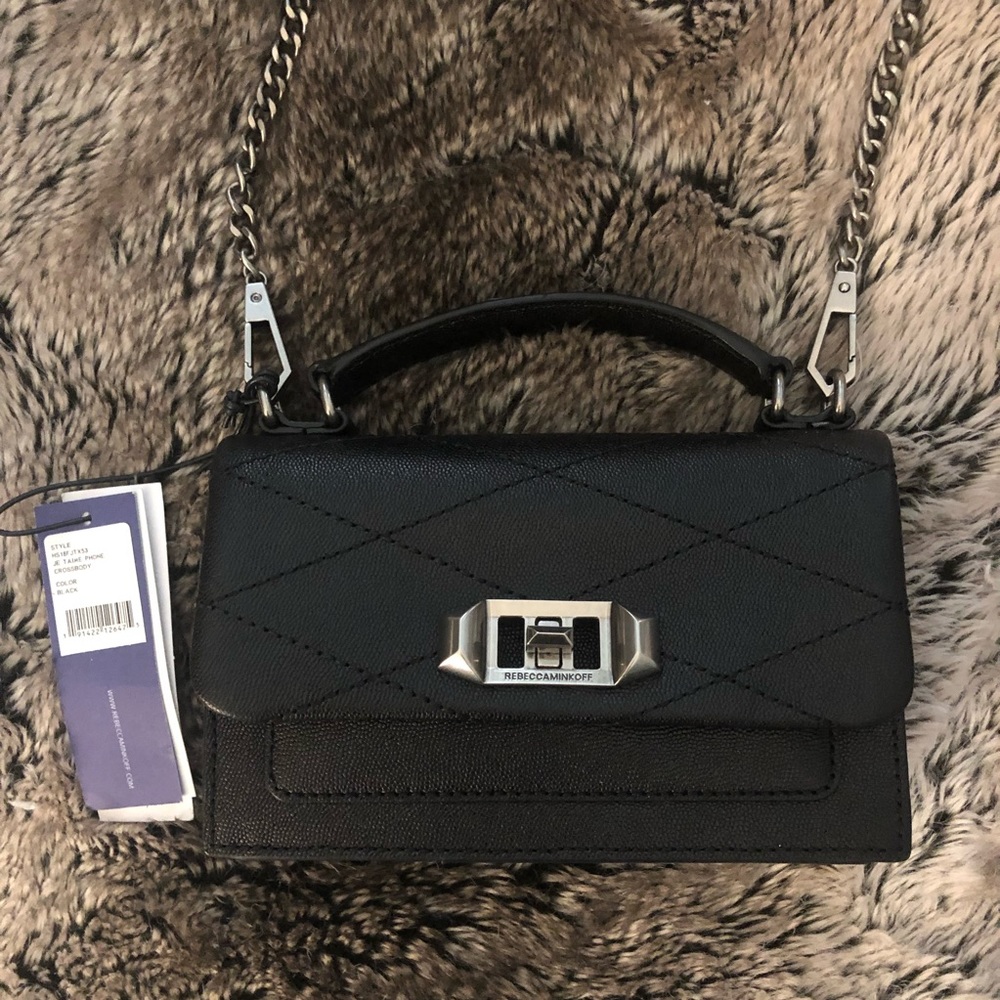 Rebecca Minkoff BLACK je t’aime crossbody NWT